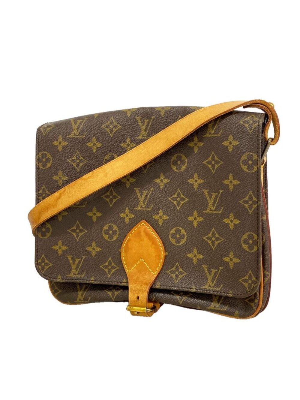 Louis Vuitton Shoulder Bag Monogram Cartouchiere GM Brown